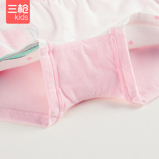 Threegun三枪 【舒肤弹力棉】女童平角短裤四角儿童内裤（4条装）-5D080B011 商品图5