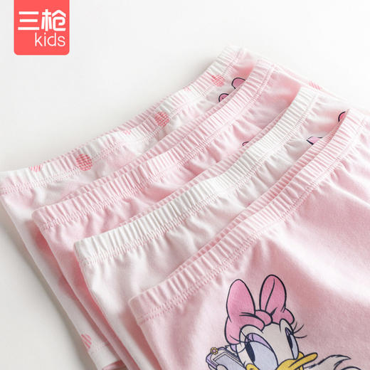 Threegun三枪 【舒肤弹力棉】女童平角短裤四角儿童内裤（4条装）-5D082B011 商品图3