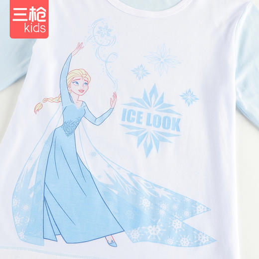 Threegun三枪 【莫代尔】女童圆领中袖中裤家居服儿童家居服睡衣-8D092D011 商品图3