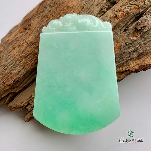 派瑞翡翠 翡翠无事牌 糯种 绿色 商品图0