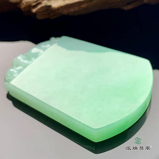 派瑞翡翠 翡翠无事牌 糯种 绿色 商品图5