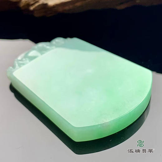 派瑞翡翠 翡翠无事牌 糯种 绿色 商品图1