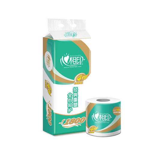 【心相印专区】经典心柔180克10粒装四层卷筒BT810   10卷*6提纸 商品图0