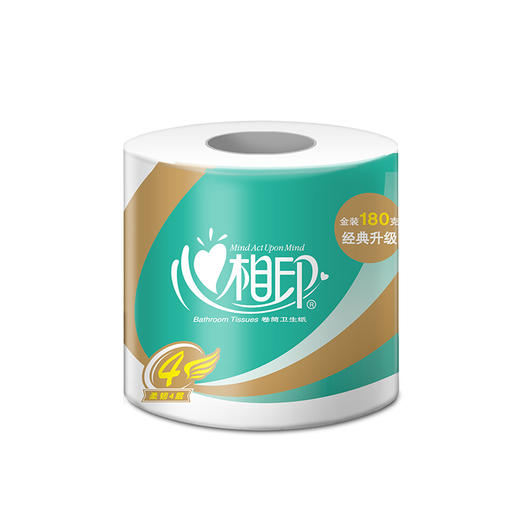 【心相印专区】经典心柔180克10粒装四层卷筒BT810   10卷*6提纸 商品图4