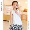 老虎【气质网红爆款】2022龙之涵原创设计师款无袖面包服  全棉 三次高温水洗  简约气质款 女童无袖面包上衣 商品缩略图0