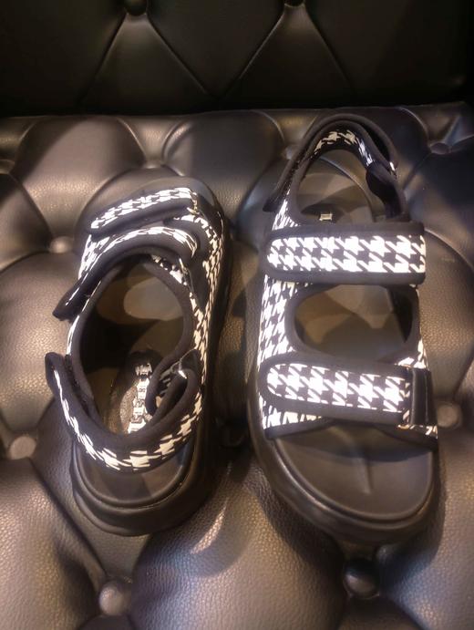 lfgj.jeans.bp207时尚棋盘格凉鞋 商品图7
