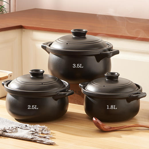 台湾唐钰原装黑金刚岩炼陶瓷锅 商品图4