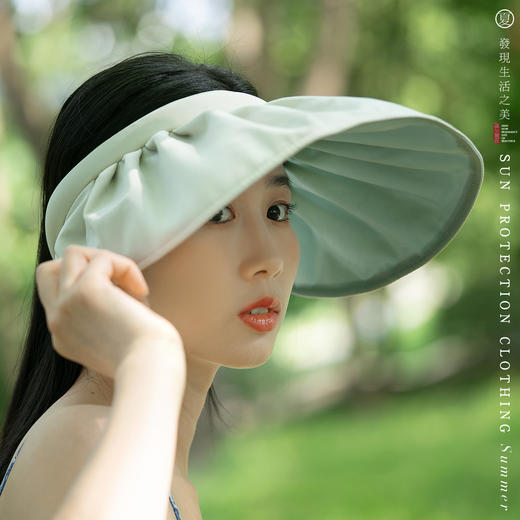 新款防晒发箍遮阳帽，时尚百搭空顶贝壳帽！【224-5】 商品图11