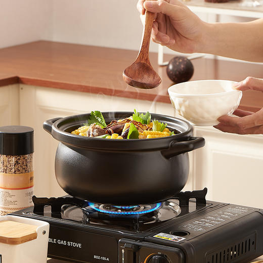 台湾唐钰原装黑金刚岩炼陶瓷锅 商品图1