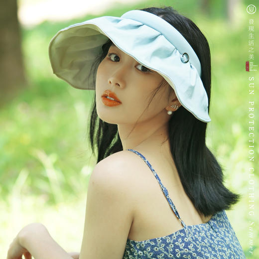 新款防晒发箍遮阳帽，时尚百搭空顶贝壳帽！【224-5】 商品图2