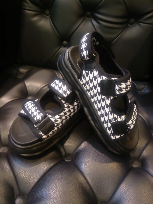 lfgj.jeans.bp207时尚棋盘格凉鞋 商品图3