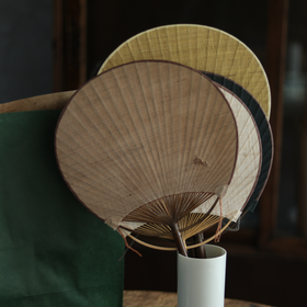 【小暑清凉】槐夏风清 夏布团扇 从布料染色到制扇全程手工 迷你茶扇 多色上新（景德镇圆通发货）