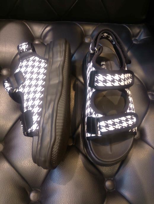 lfgj.jeans.bp207时尚棋盘格凉鞋 商品图2