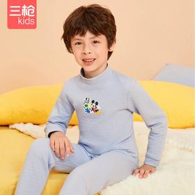 Threegun三枪 【暖棉】男童半高领儿童保暖内衣套装-2D309D011