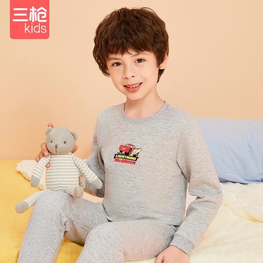 Threegun三枪 【暖棉】男童圆领儿童保暖内衣套装-2D307D011 商品图1