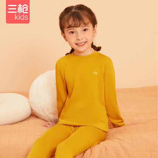 Threegun三枪 【聚暖】女童小高领儿童保暖内衣套装-2D286D011 商品图0