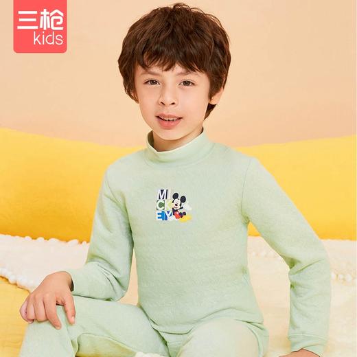 Threegun三枪 【暖棉】男童半高领儿童保暖内衣套装-2D309D011 商品图1