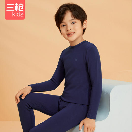 Threegun三枪 【聚暖】男童小高领儿童保暖内衣套装-2D343D011 商品图1