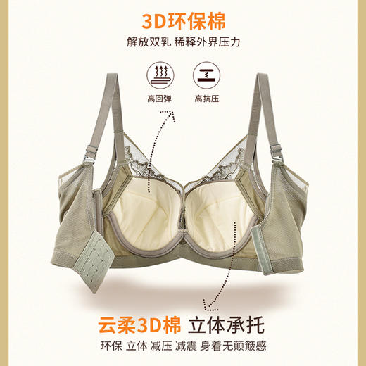 皇家丽美小胸聚拢调整型文胸棉上托收副乳小胸显大内衣WJ093-2 商品图3