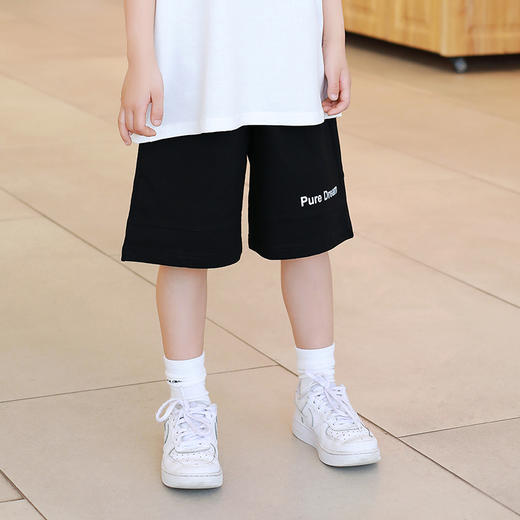 【抄底价清仓】龙之涵小毛圈运动款短裤 5分裤 全棉 吸汗透气   弹力款 尺码100-170 龙之涵简约酷型五分短裤 商品图8
