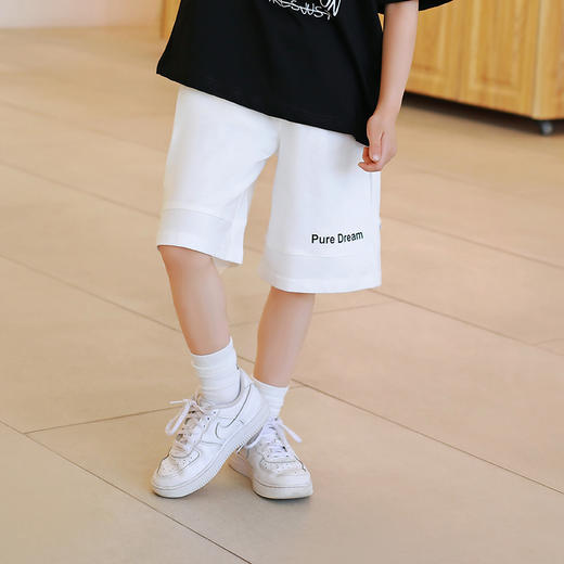 【抄底价清仓】龙之涵小毛圈运动款短裤 5分裤 全棉 吸汗透气   弹力款 尺码100-170 龙之涵简约酷型五分短裤 商品图7