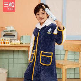 Threegun三枪 【夹棉】男童开襟长袖家居套儿童家居服睡衣-8D213D011