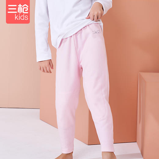 Threegun三枪 【立绒】女童贴块单裤保暖长裤-6D032B011 商品图0