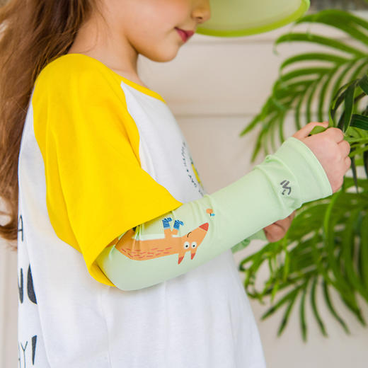 VVC儿童冰丝袖卡通防晒袖套遮阳防紫外线可爱图案冰凉袖女童夏天 商品图1