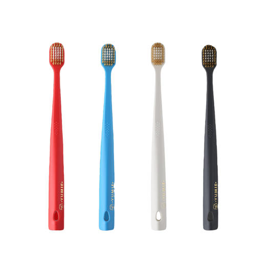 【福利购】由美枝48孔双重洁柔牙刷软毛（摩登灰/静谧白/落英红/玛诺蓝） 商品图2