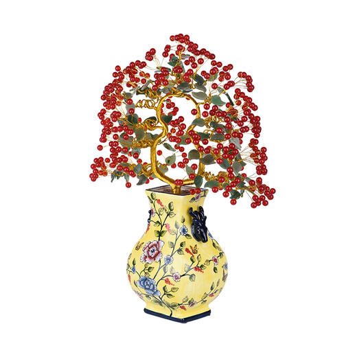 金石小镇-水晶玉石陶瓷发财树/富贵树/摆件-YHD 商品图8