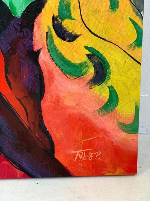 德国中古布面油画 有艺术家签名 商品图2