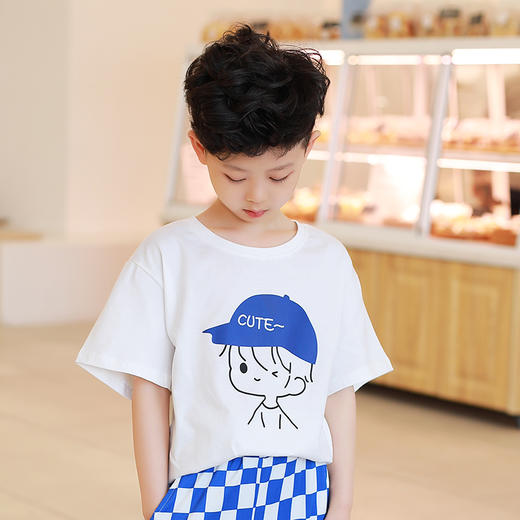 【直播大爆款】龙之涵亲子款棋盘格冰丝裤  防蚊裤  潮款套装T恤 网红款 央视主持人周洲老师直播间大爆款 商品图7