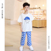 【直播大爆款】龙之涵亲子款棋盘格冰丝裤  防蚊裤  潮款套装T恤 网红款 央视主持人周洲老师直播间大爆款 商品缩略图2