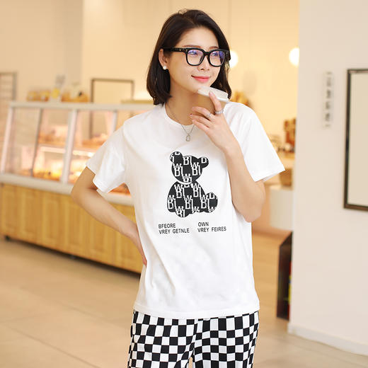 【直播大爆款】龙之涵亲子款棋盘格冰丝裤  防蚊裤  潮款套装T恤 网红款 央视主持人周洲老师直播间大爆款 商品图8