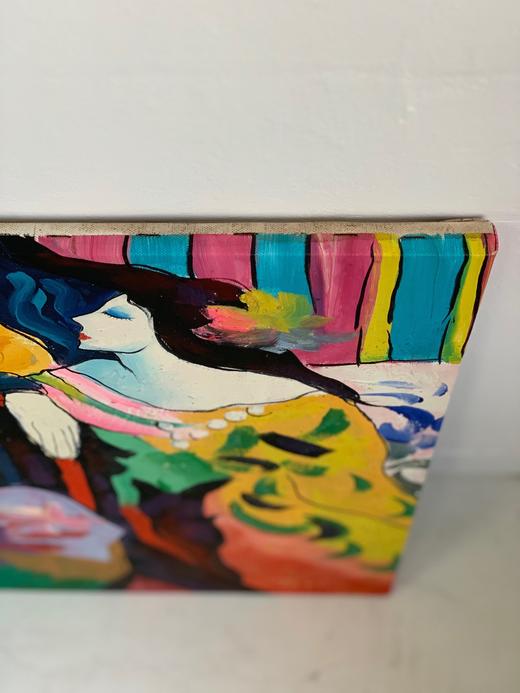 德国中古布面油画 有艺术家签名 商品图6