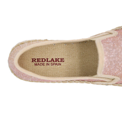 断码特价41码--西班牙原产手工制作时尚超舒适草编鞋休闲鞋2001S-裸粉色 商品图4