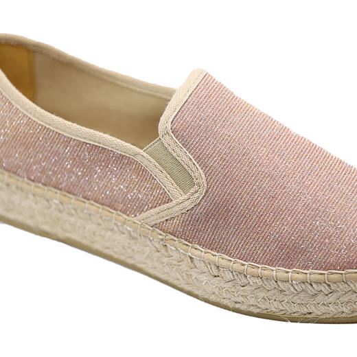 断码特价41码--西班牙原产手工制作时尚超舒适草编鞋休闲鞋2001S-裸粉色 商品图6