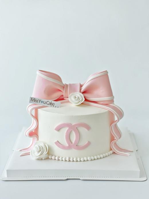 定制款裸蛋糕 - 粉色系香奈儿主题蛋糕 商品图0