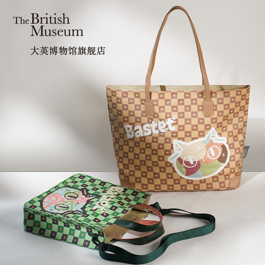 大英博物馆安德森猫和她的朋友们系列巴斯特格纹单肩包斜挎包 商品图1