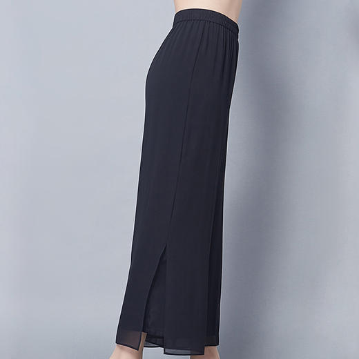 丁摩 真丝裤桑蚕丝阔腿裤直筒长裤宽松Q122058 商品图6