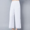 丁摩 真丝裤桑蚕丝阔腿裤直筒长裤宽松Q122058 商品缩略图0
