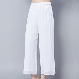 丁摩 真丝裤桑蚕丝阔腿裤直筒长裤宽松Q122058