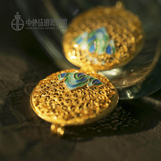 《青山如是》   银胎珐琅香囊吊坠 商品图2