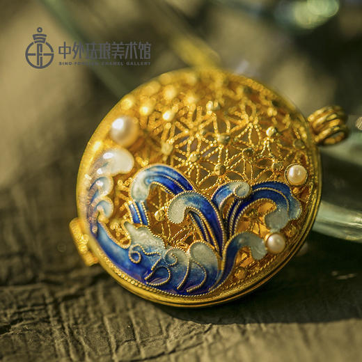 《水云间》 银胎花丝香囊吊坠 商品图0