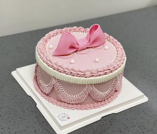粉色复古蝴蝶结蛋糕 商品图6