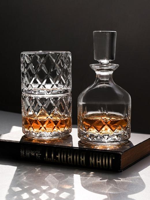 捷克进口/BOHEMIA波西米亚进口水晶威士忌套装（1樽2杯）-YHD 商品图2