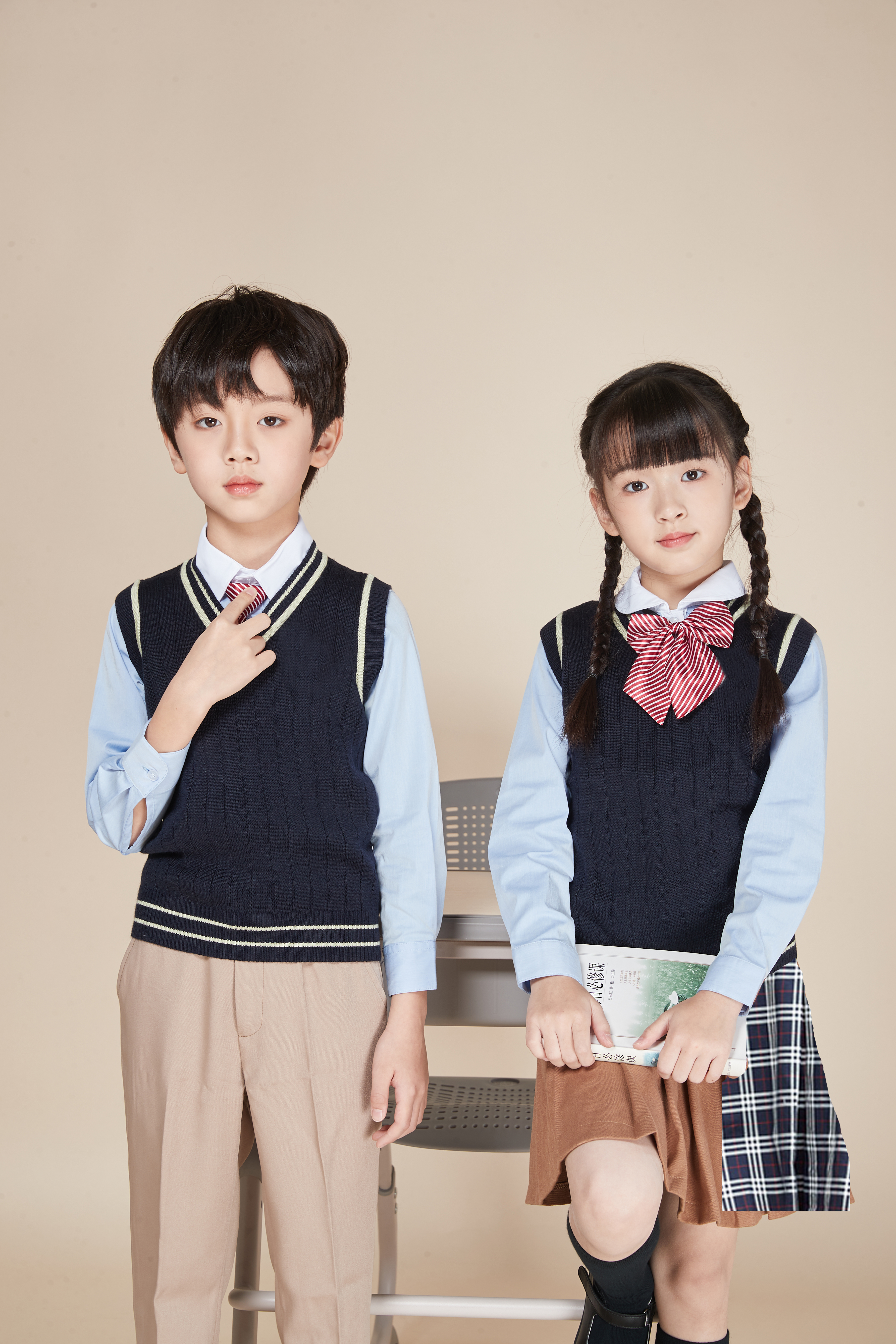 深圳明德校服中小学生女生夏秋冬礼服