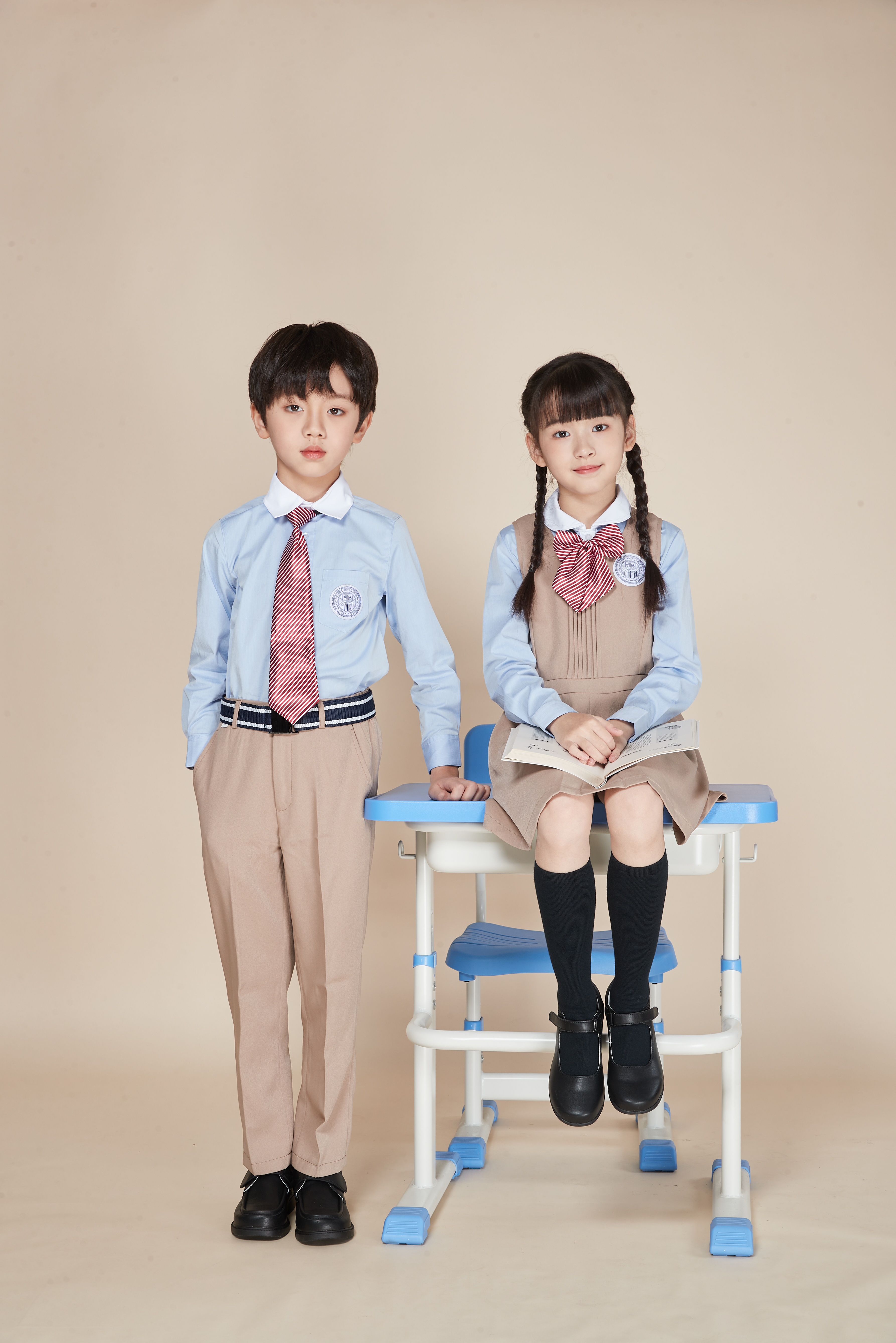 深圳明德校服中小学生女生夏秋冬礼服