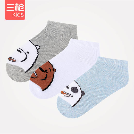 Threegun三枪 [旗下迪茨童装]少儿浅口船袜(3双装)-9C017Z011 商品图1