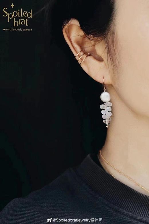SpoiledBrat Jewelry巴洛克珍珠月光石耳环 商品图3